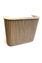 Slatt Reception Desk Light Wood Finish