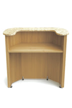 Slatt Reception Desk Light Wood Finish